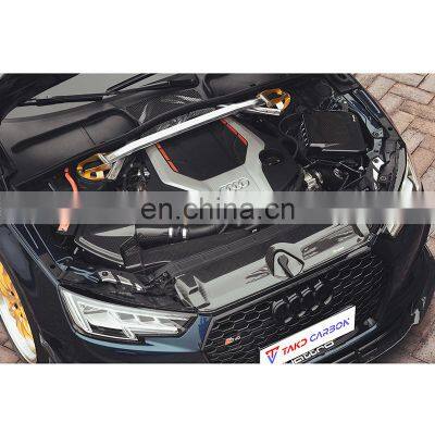 Great Value Light Weight High Strength Hood Trim Air Inlet Carbon Fiber Cold Air Engine Intake Kit For AUDI S4 RS4 S5 RS5 B9 3.0