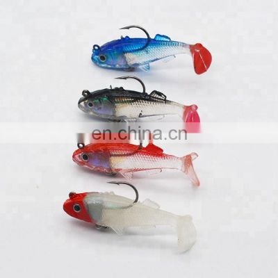 6cm 8.5g Soft Wobblers Artificial Bait Silicone Fishing Lures Sea Bass Carp Lead Jig Fish