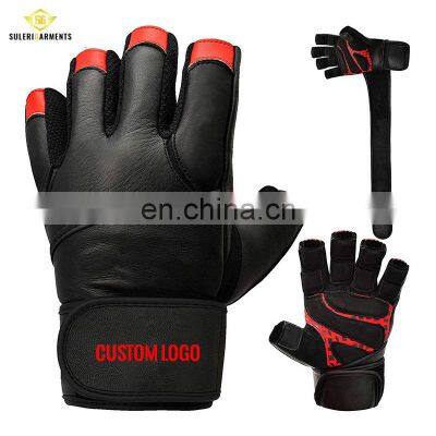 Gym Gloves Fitness Half-Finger Non-slip Dumbbells Mechanical Weightlifting Breathable Leather Fitness Glove photo-2