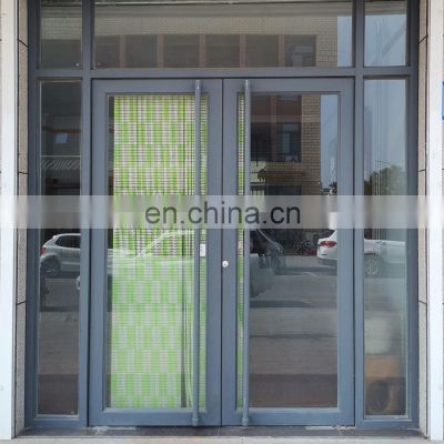 Aluminum exterior double entrance doors double front swing entry doors aluminium leaf glass door