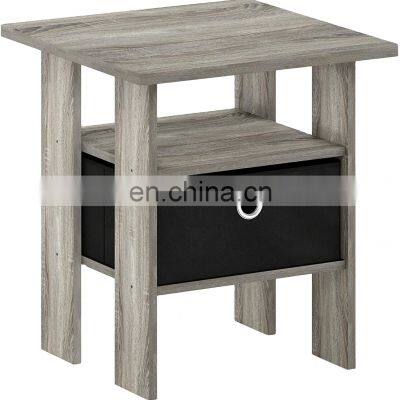 Desktop bedside table with garbage drawe oak ash