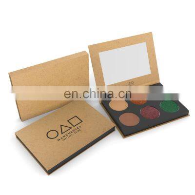Oem High Quality Squid Game Brown Paper Makeup Base Palette Magnetic Eyeshadow Palette Paper Box