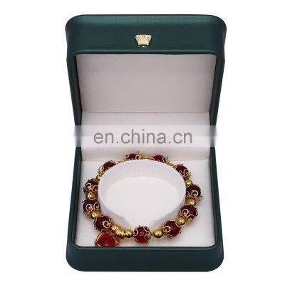 Wholesale High Quality Red Velvet Inside Pu Leather Jewelry Box Luxury Necklace Box