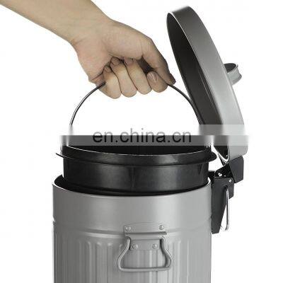 Wholesale Kitchen Waste Bins Hand Lifting Standing Waste Recycling Bin Embossed Food Waste Can Trash Bin photo-3