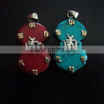 Dorjee Shape Inlayed Pendant