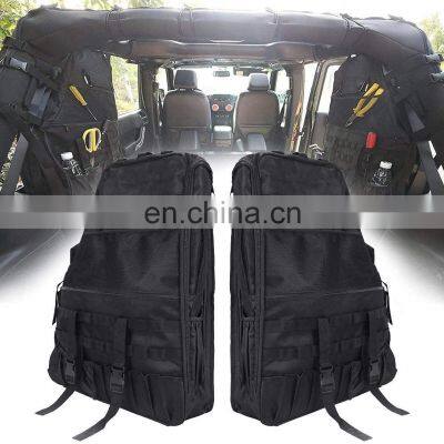 Roll Bar tool Storage Bag with Multi-Pockets & Organizers & Cargo Bag Saddle Bag for Jeep Wrangler JK 4-Door