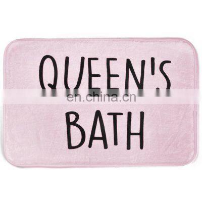 Customized memory foam bath mat non slip new design print bath mat