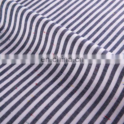 Factory Price Dress Making 1%polyester 99%cotton Plain Stripe Fabric for Women Garment photo-3