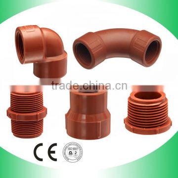 Brown colour PPH Female Bend Pipe Fittings