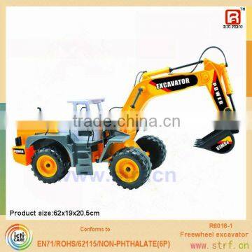 Freewheel model toy construction excavator for kids