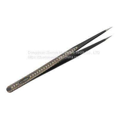 Stainless Steel Black Root Pollinating Forceps Fleshy Plant Elbow Household Tools Niezi Clip Anti-static ESD-11 Textured Tweezers photo-4