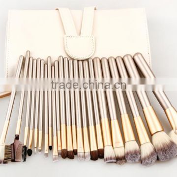 24pcs professional wood handle makeup brush set with kit