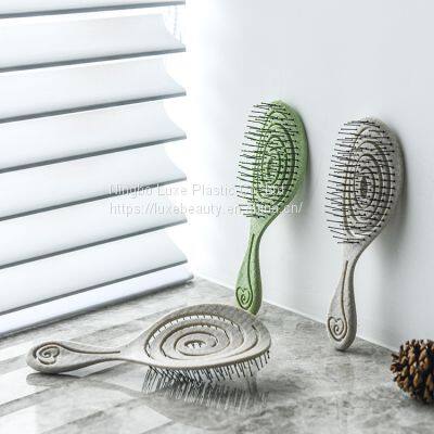 LUXE Naturals Wheat Straw Organic Hair Detangling Brush Bio-Friendly Detangler Hair Brush