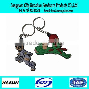 Promotional cheap custom 2d soft pvc keychain