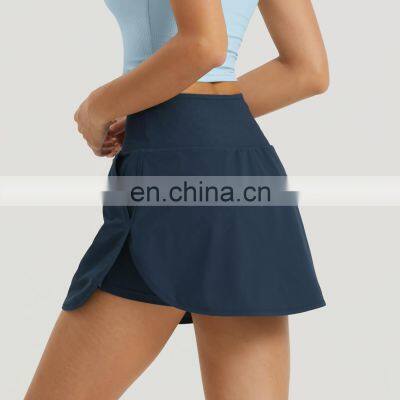 2 In 1 Piece Tennis Skirts With Shorts Custom Fitness Upf 50+ Sports Pockets Dress photo-2