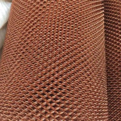 Decorative Metal Grid Panels Decorative Steel Mesh Gold Color Aluminium