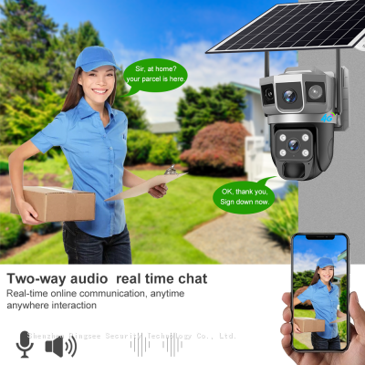 Ringsee Wireless 4G Sim Card Security Camera 3.0inch PTZ 4MP CCTV IP Camera POE Battery Powered Video Camera With Solar Panel photo-3