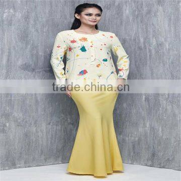 Muslim Clothing Lycra Baju Kurung Fashion modern for Women