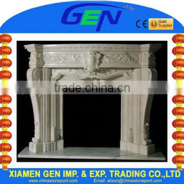 Double-Deck Beautiful Marble Fireplace