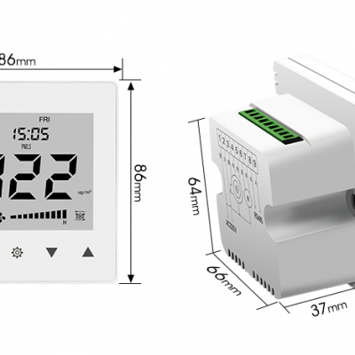 EC 0-10V Fan Controller With VOC PM2.5 and WIFI Tuya Remote Control Ventilation System Fan Controller photo-4