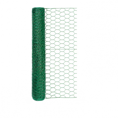 Vinyl Coated Poultry Netting Features a 1 in Hexagonal Mesh Weave