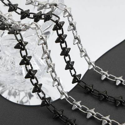 Унисекс-ожерелье из титановой стали в форме резьбы, сшитое, модное цепочное колье для пары, стильный и сладкий стиль украшения-аксессуара