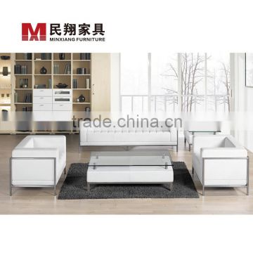 white leather modern office furniture office sofa set designs