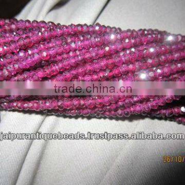 GARNET FACETED RONDELL BEADS GEMSTONE