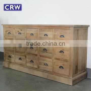 RE-1526 Vintage Living Room Furniture Recycled Elm Cabinet With 18 Drawers Most Popular photo-5