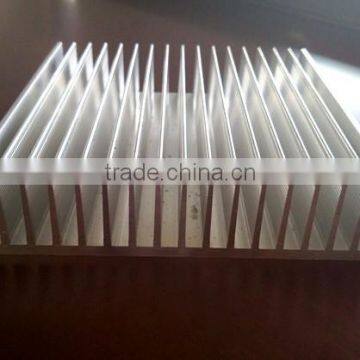 Customized rectangular anodized extruded aluminum heatsink profile (extruded aluminum heatsink, aluminum extrusion heatsink)