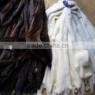Luxury White Real Mink Fur Wholepieces Skin and Fur Pelt For Gorgeous Coats of Women photo-3