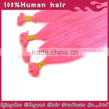 two tone human virgin peruvian flat tip hair