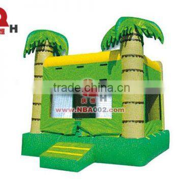 QHIBH08 Outdoor Coconut Tree Amusement Inflatable Bouncer House for Kids