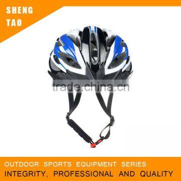 blue white classic bicycle helmet, light weight cycling helmet