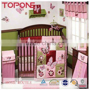 pretty latest design lovely cute colorful flower linen oem baby bed sheet