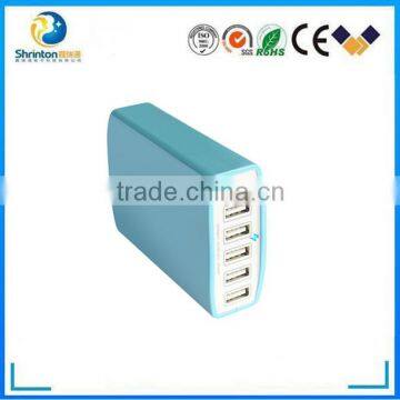 Портативный многофункциональный зарядное устройство с 6 USB - портами и технологией Ismart IC для смартфонов и планшетов