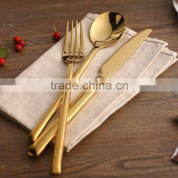 Vintage High-grade Electroplated Gold Stainless Steel Flatware Sets