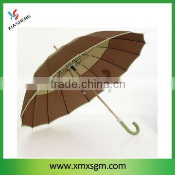 Full Fiberglass Aluminum Shaft Stick Umbrella for Storm and Wind