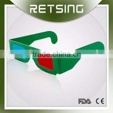 Black Frame Red Cyan Blue 3d Paper Glasses in Black photo-5