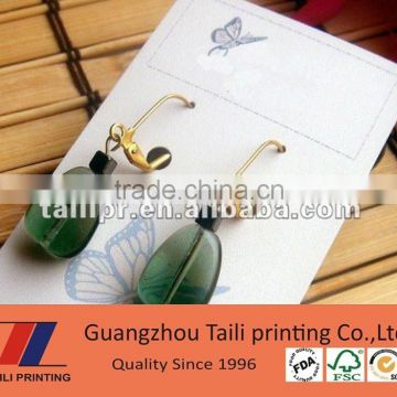 High quality paper earring cards printed logo