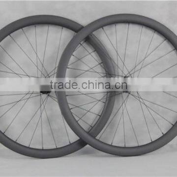 Disc brake road bike wheelset clincher side carbon fiber wheelset W40T