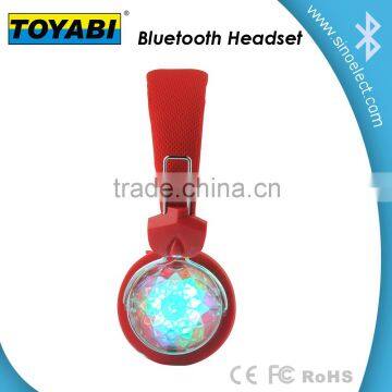 2015 LED Flashing Headset Portable Stereo Mp3 Player Wireless Digital Headphones Sub-woofer Fm Radio Support Tf Card Pl