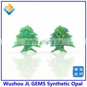 wholesales beads green synthetic opal cedar tree, christmas tree for Festival