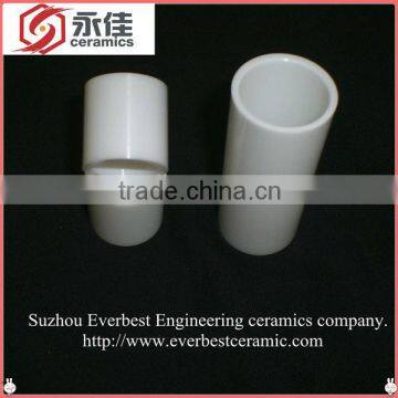 Polished white Alumina industry ceramic sleeve and bushing