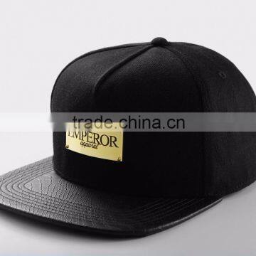 China Custom Cotton Cycling Black Snapback Cap With Belt Strap photo-6