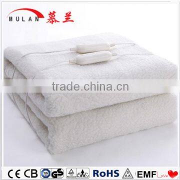 100% polyester sherpa coral fleece heating blanket