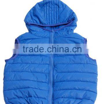 kids padding winter vest with navy color