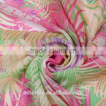 75D chiffon fabric for clothing textile printed floral chiffon fabric