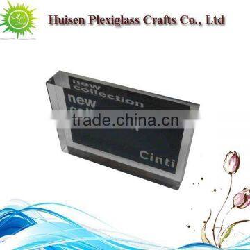 clear acrylic sign block for advertising, ready made painting frames