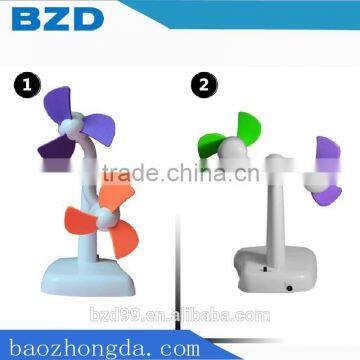 Double Engine Motors Revolutionary Electric and Battery Super USB Mini Fan / Promotional Gift Double blades Revolving Fan